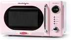 Nostalgia Retro Microwave for Countertop 0.7 cu ft Vintage Microwave, Pink