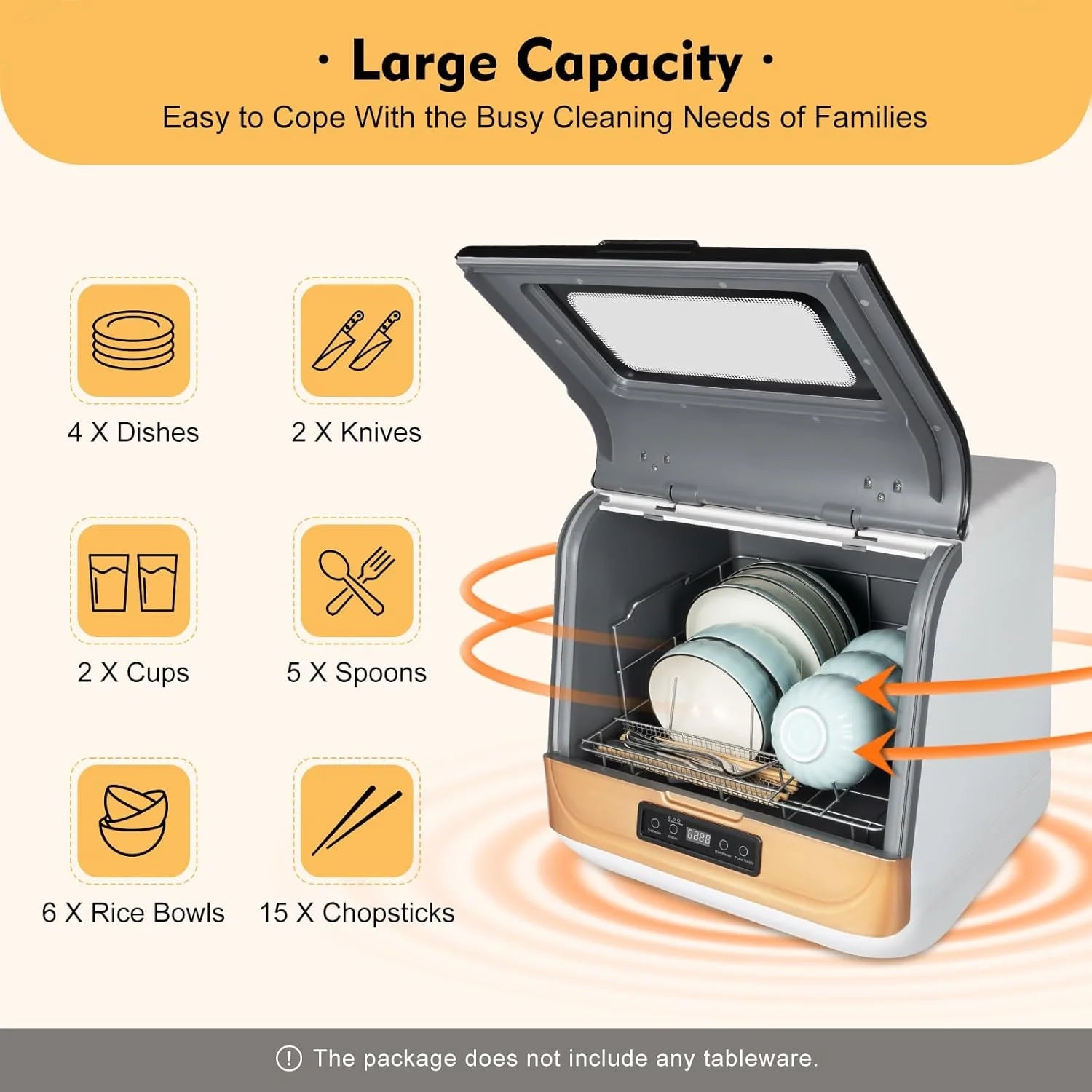 Portable Dishwasher,Spray Type Mini Dish Washer,1200W Countertop Dishwasher for Small Sized Houses & Apartments & Dorms & Boats & Campers/RVS,Etc (PP+ABS+metal)