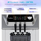 2200W Commercial Soft Ice Cream Machine 3 Flavors Clean Led Panel Perfect for Restaurants Snack Bar Supermarkets