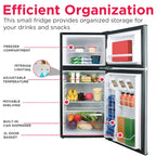 Frigidaire, 4.5 Cu. ft., 2 Door Compact Refrigerator-Chrome Trim, EFR451, Platinum