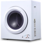1500W Electric Portable Clothes Dryer, 8.82 lbs Capacity Front Load Compact Tumble Laundry Dryer with Stainless Steel Tub, Easy Control Button Panel Downside for Variety Drying Mode, White