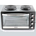Better Chef Chef Central XL Toaster Oven and Broiler with Dual Solid Element Burners in Black