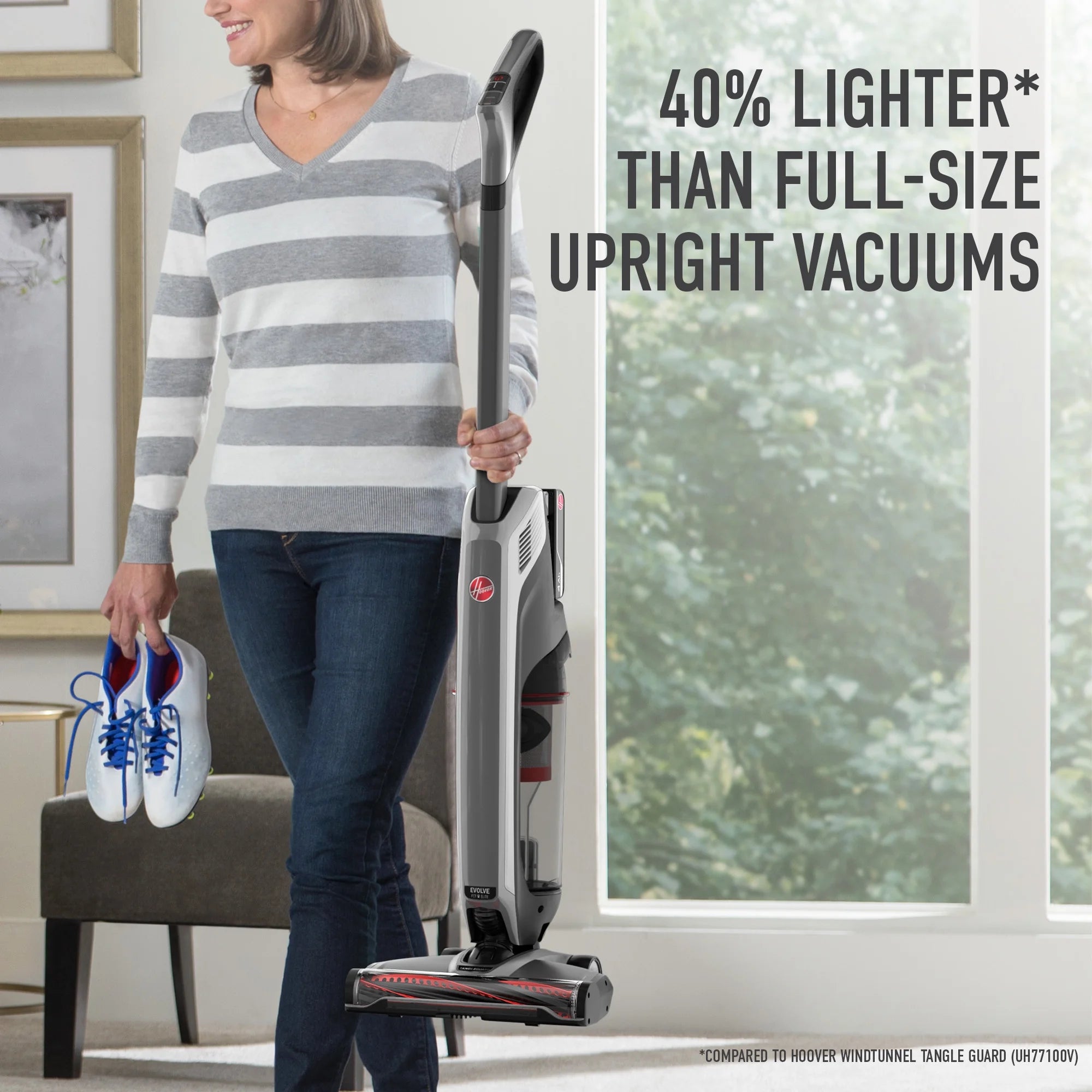 Hoover ONEPWR Evolve Pet Elite & ONEPWR Hand Vac, Upright Vacuum and Hand Vacuum Bundle, Pet Friendly, Powerful Suction, for Multi-Surfaces, BH53810V, Gray