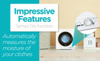 BLACK+DECKER BCED37 Compact Dryer for Standard Wall Outlet, Small, 4 Modes, Load Volume 13.2 lbs., White