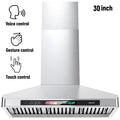 Brano 30-Inch Canopy Range Hood, Wall Mount, 900 CFM, 4-Speed Exhaust Fan, Stainless Steel, LED Lights, Memory Mode
