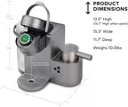 Restored Keurig KCK84NK K-Cafe C Single Serve K-Cup Pod Coffee, Latte and Cappuccino Maker, Nickel (Refurbished)