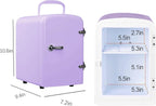 Mini Fridge,Skincare Fridge,Portable 4-Liter Capacity Makeup Fridge,Ideal for Bedroom, Dorm, Car and Office Use,Thermoelectric Cooler and Warmer,Car Fridge (Black)