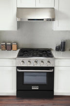 Professional 30-in Natural Gas Range in Black with True Simmer Burners