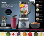 Ninja Detect Duo Power Blender + Personal Single-Serve, BlendSense Technology, Kitchen Countertop, 1700 Watts, 72 oz Pitcher, 24 oz Cup, TB300 Silver