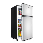 2 Door Mini Fridge with Freezer,3.5Cu.ft Small Freezer,7 Adjustable Thermostat,Blue,New