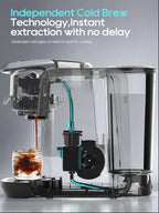 HiBREW 6-in-1 Capsule Coffee Maker & Espresso Machine �C Multi-Compatible, Hot/Cold Brew, 9 Temp Settings H6