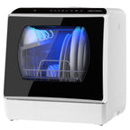 AIRMSEN Countertop Dishwasher with Salt Chamber, Portable Mini Dishwasher with 5L Built-in Water Tank, 18H Delay Start & ECO Mode, Ideal for Apartments & RVs, TDQR09