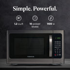 Farberware Professional 1.2 Cu. Ft. 1000-Watt Microwave Oven with Sensor Cooking, Stainless Steel/Black Body Wrap