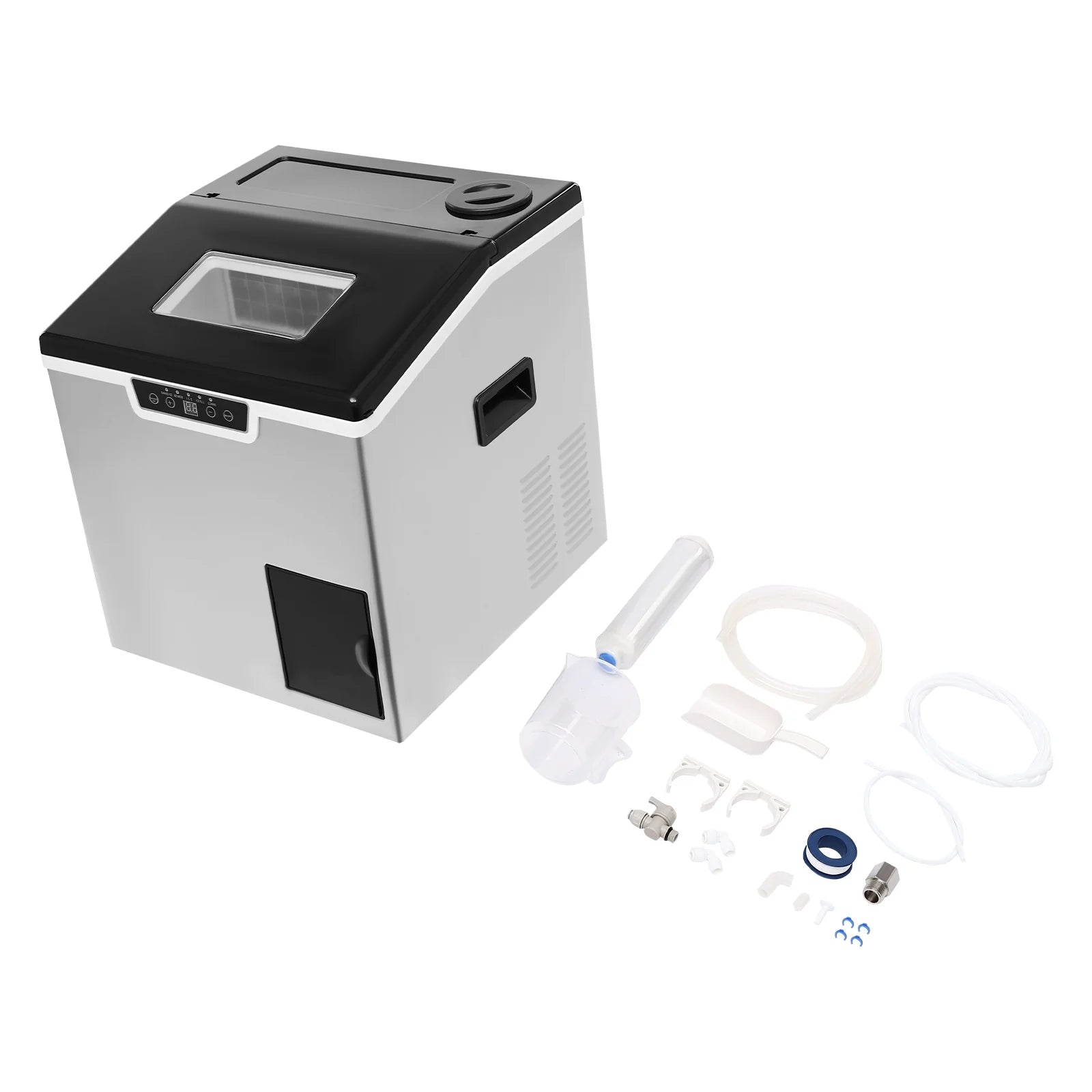 Corded Electric Ice Cube Maker, Tabletop Ice Maker, Crushed Ice and Ice Cube Maker ZBS-20 with LCD Display
