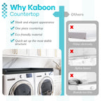 Kaboon Washer Dryer Countertop with Edge Rails, 27.5" x 54", Light Walnut