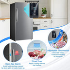 Smad 17 Cu ft Upright Freezer Large Capacity Fridge Refrigerator Frost Free Home Stainless Steel