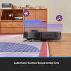 Eureka Self-Emptying Robot Vacuum with HEPA Filter, Smart Navigation & Voice Control, NERE10SW