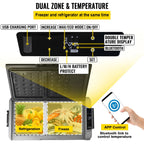 VEVOR Car Refrigerator 48Qt, Dual Zone Car Fridge Freezer12/24V DC & 110-240V AC Electric Compressor Cooler for Truck Vehicle RV
