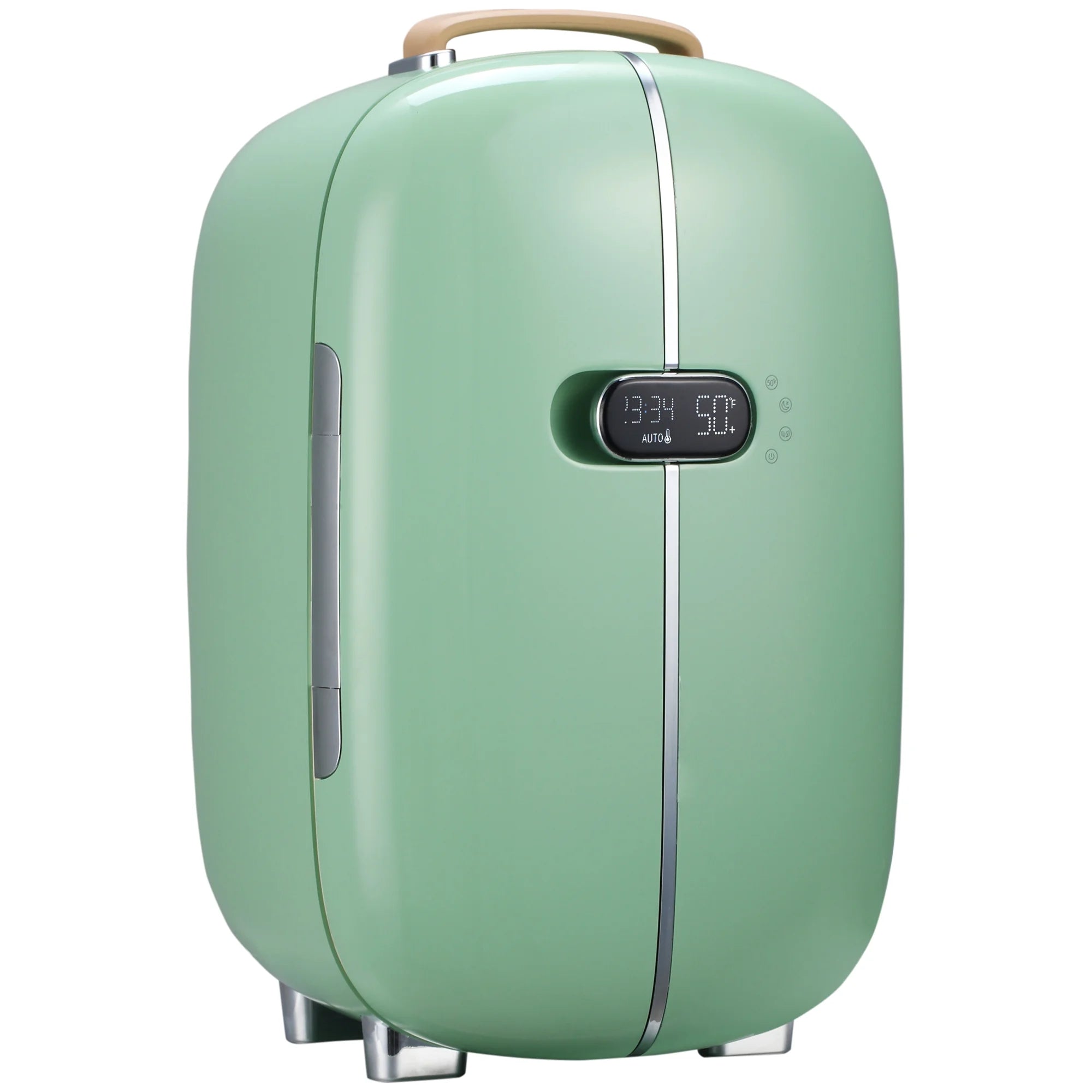 HOMCOM 0.4 Cu. Ft Portable Beauty Fridge with LED Lighting for Makeup
