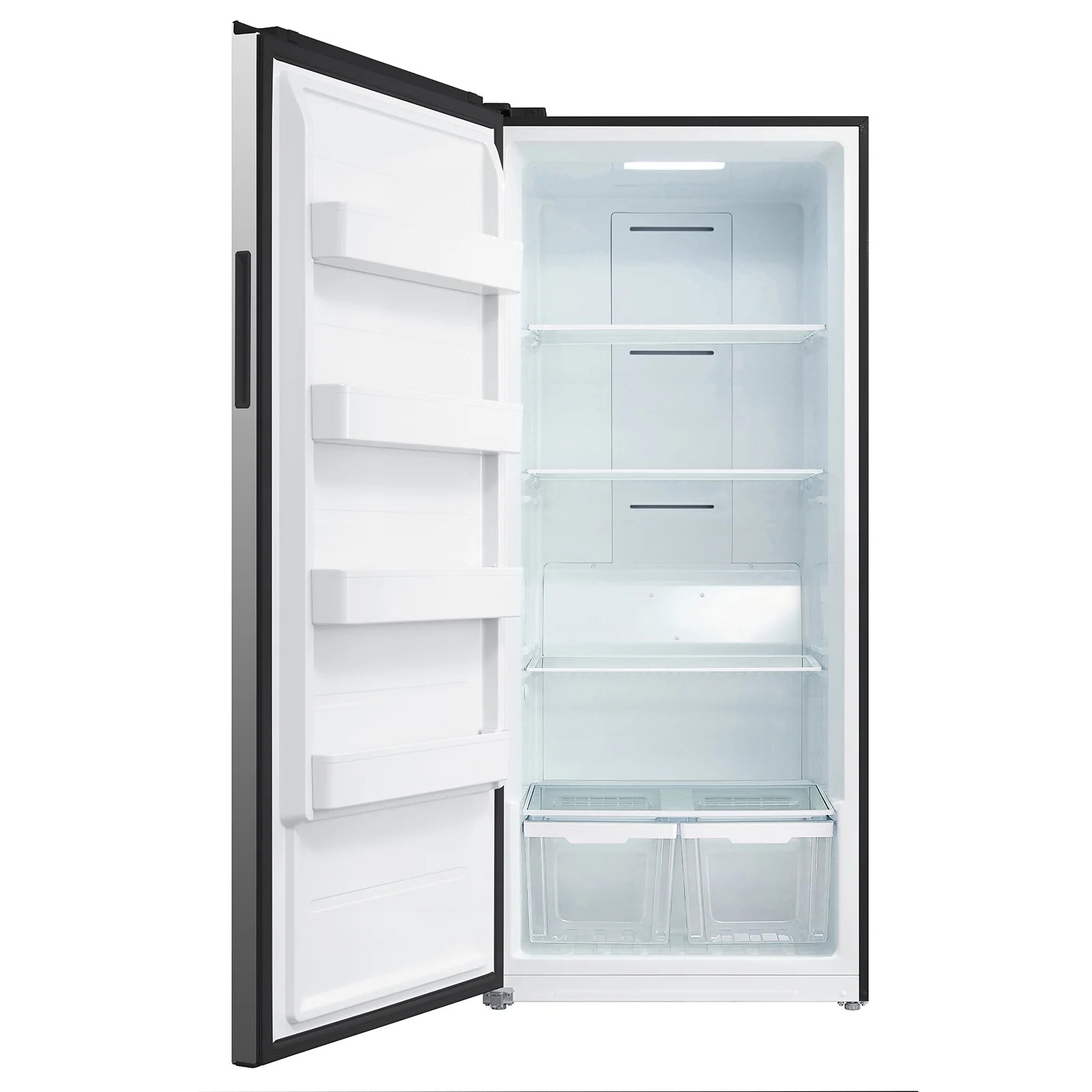 FORT�� 33 Inch Upright 21 Cu ft Freezer in Stainless Steel F21UFLESSS Left Door Fridge