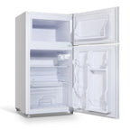 2 Door Mini Fridge with Freezer,3.5Cu.ft Small Freezer,7 Adjustable Thermostat,Blue,New