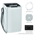 Costway Portable Full-Automatic Laundry Washing Machine 8.8lbs Spin Washer W/ Drain Pump