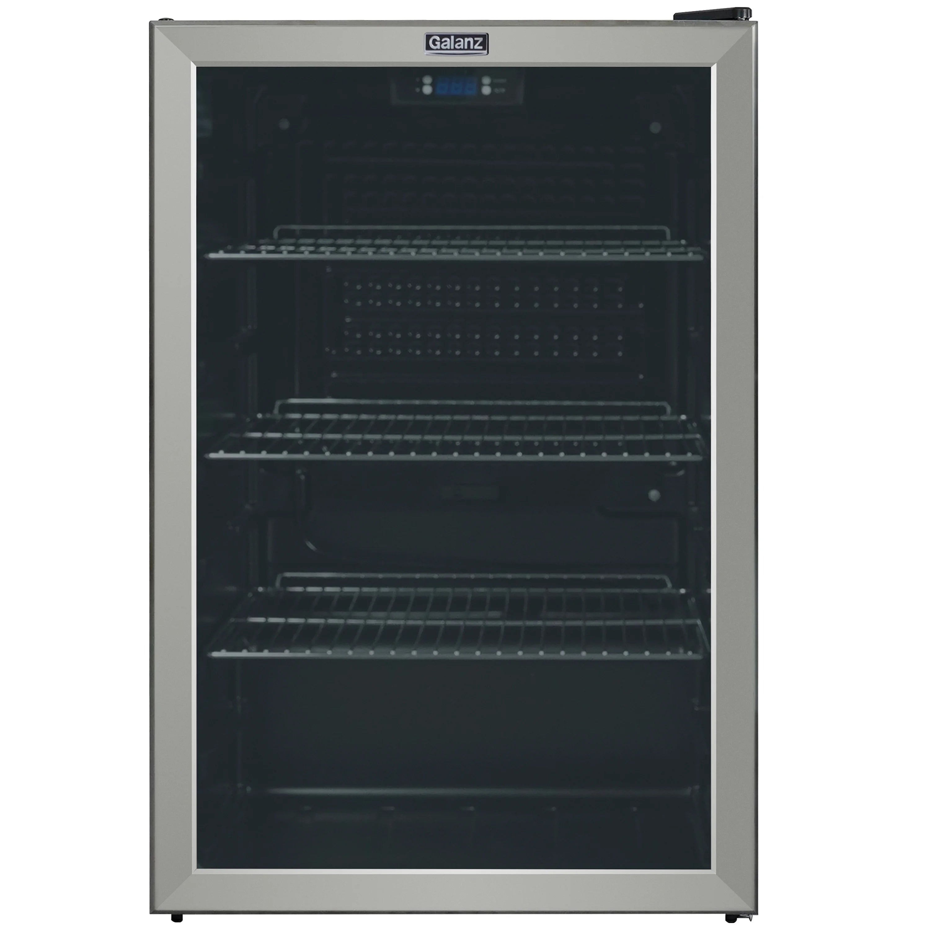 Galanz 4.5 Cu ft 152 Can Beverage Center Mini Fridge, Stainless Steel, New