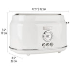 Haden Dorset 2 Slice Wide Slot Stainless Steel Toaster, Cedar Green/Chrome