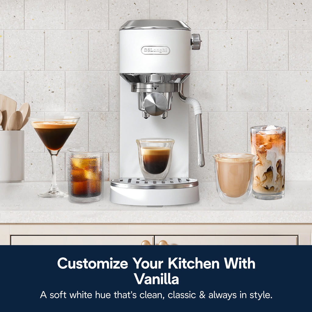 De'Longhi Dedica Duo Espresso Machine, Compact Size with Built in Frother for Latte Art, Brew Espresso, Cold Brew, Lattes & More, Stainless Steel