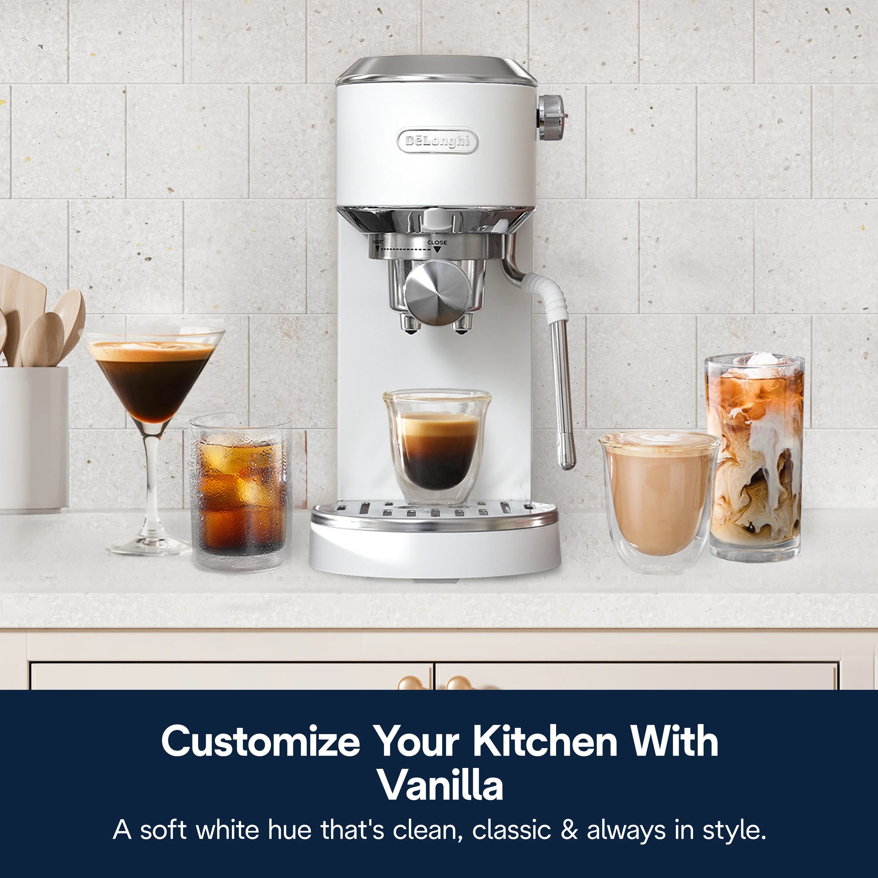 De'Longhi Dedica Duo Espresso Machine, Compact Size with Built in Frother for Latte Art, Brew Espresso, Cold Brew, Lattes & More, Stainless Steel