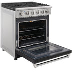 KOSTCH 30-in 5 burners 4.55-cu ft Convection Oven Freestanding Liquid Propane Gas Range ( Stainless steel )