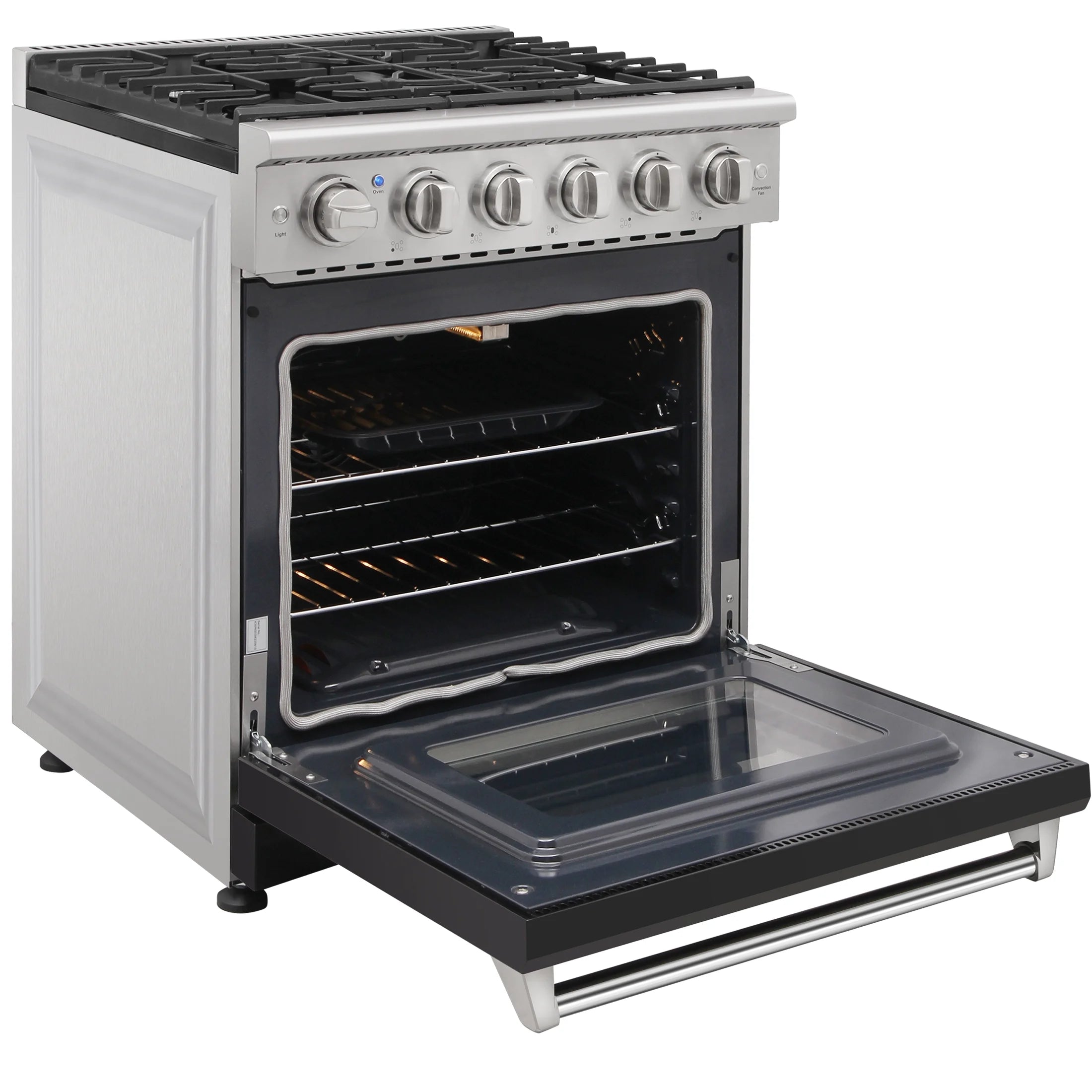KOSTCH 30-in 5 burners 4.55-cu ft Convection Oven Freestanding Liquid Propane Gas Range ( Stainless steel )