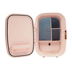 Mini Fridge, 12.68Qt Skincare Fridge, Portable Cooler and Warmer, Compact Refrigerator for Comestic Storage, Makeup, Lipstick, SkinCare, Bedroom, Office, Dorm (Pink)