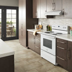 WHIRLPOOL WFC150M0JW 30" freestanding coil electric range