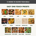 GreenPan 6-Quart, 14-in-1 Slow Cooker, Family Size, Ceramic Nonstick, Dishwasher Safe Parts, Black