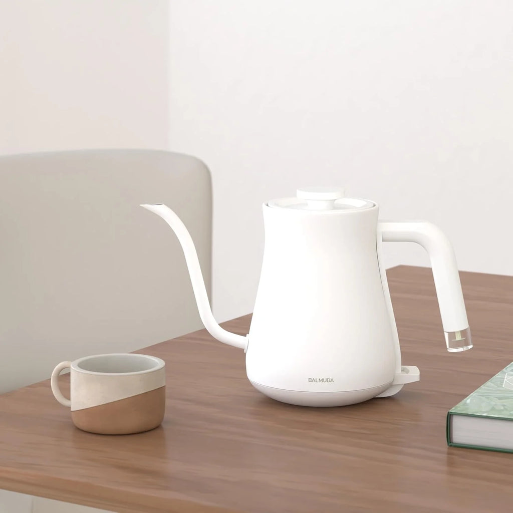 BALMUDA The Kettle | Electric Gooseneck Kettle | Lightweight | Stainless Steel | 0.6L (20fl oz) Capacity | Neon Light Indicator | Perfect for Tea and Coffee | US Version | Black
