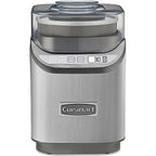 Cuisinart ICE-70 Electronic Ice Cream Maker Brushed Chrome Bundle with 1 Year Extended Protection Plan