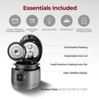 CUCKOO CRP-ST0609FG 6-Cup (Uncooked) / 12-Cup (Cooked) Twin Pressure Rice Cooker & Warmer with Nonstick Inner Pot, 16 Menu Options, 3 Voice Guide, Auto Clean (Gray)