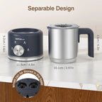 Milk Frother, 4 in 1 Electric Milk Steamer, 16.91oz/500ml Automatic Warm and Cold Foam Frother for Coffee, Latte, Macchiato, Cappuccino, Hot Chocolate