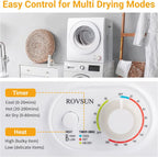 RovSun 110V White Stainless Steel Electric Tumble Dryer