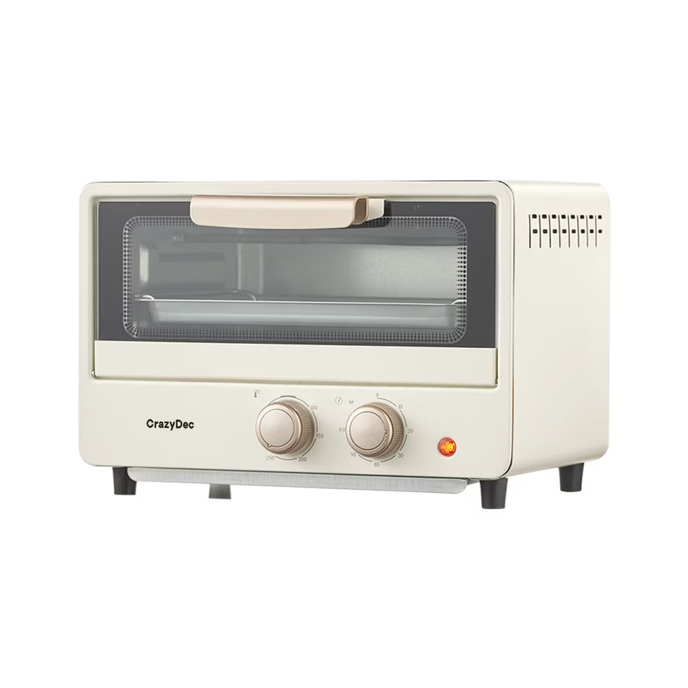 CrazyDec Electric cooking ovens for household purposes ,9-in-1 Cooking Functions, Crispy Grill, Dehydrate, Rotisserie, 6 Accessories Included, 1650W