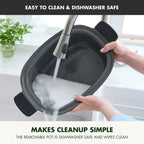 GreenPan 6-Quart, 14-in-1 Slow Cooker, Family Size, Ceramic Nonstick, Dishwasher Safe Parts, Black