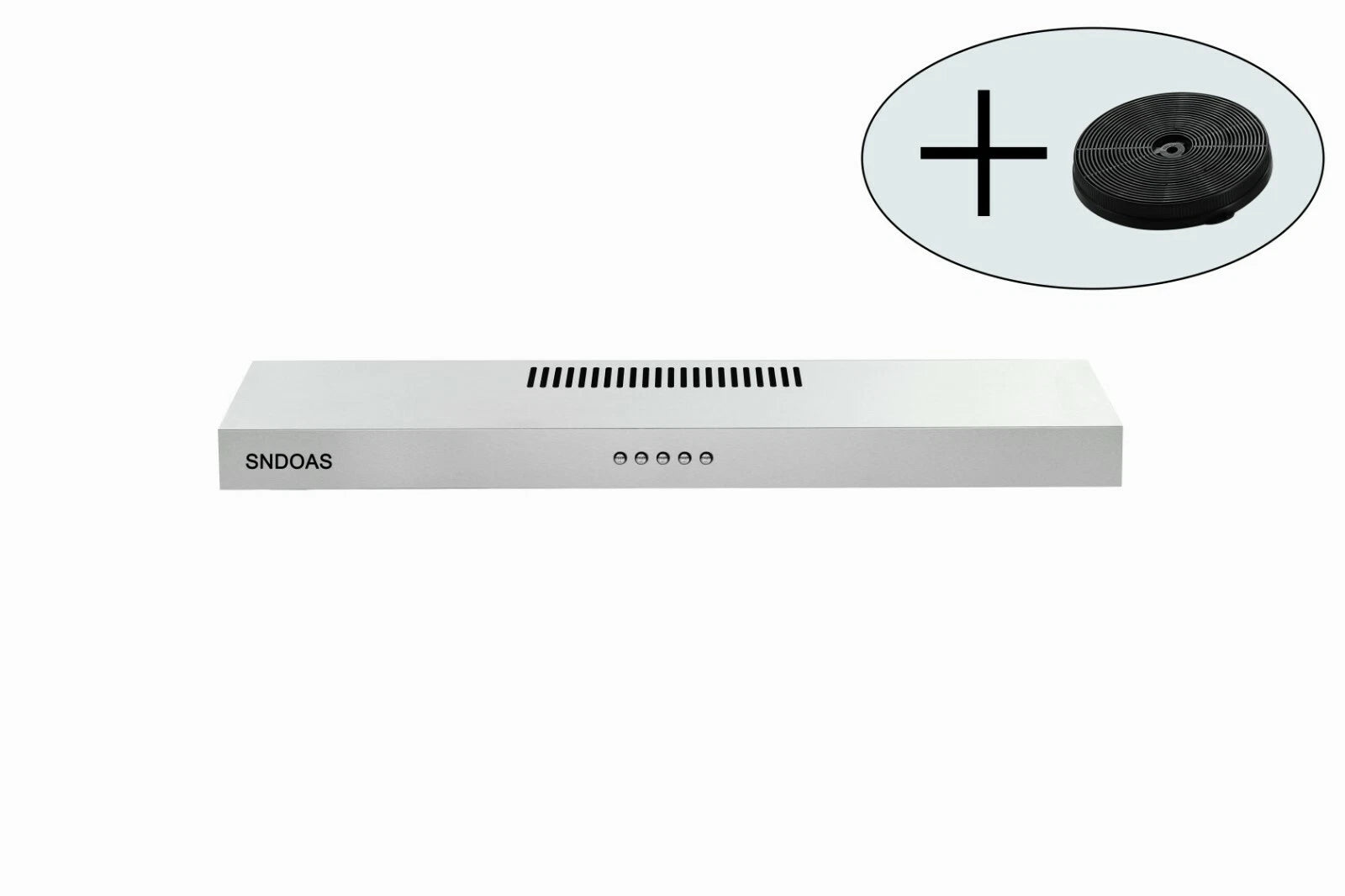 30 inch Under Cabinet Range Hood Stainless Steel Kitchen 230CFM Vent LED Light with Carbon Filter