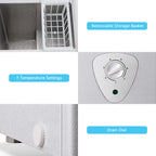 WANAI 5.0 Cubic Chest Freezer, Compact Deep Freezer,White