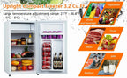Towallmark 3.2 Cu Ft Mini Fridge, Compact Refrigerator, Portable Freezer with 2 Glass Shelves Silent Operation for Bedroom Office Dorm, White