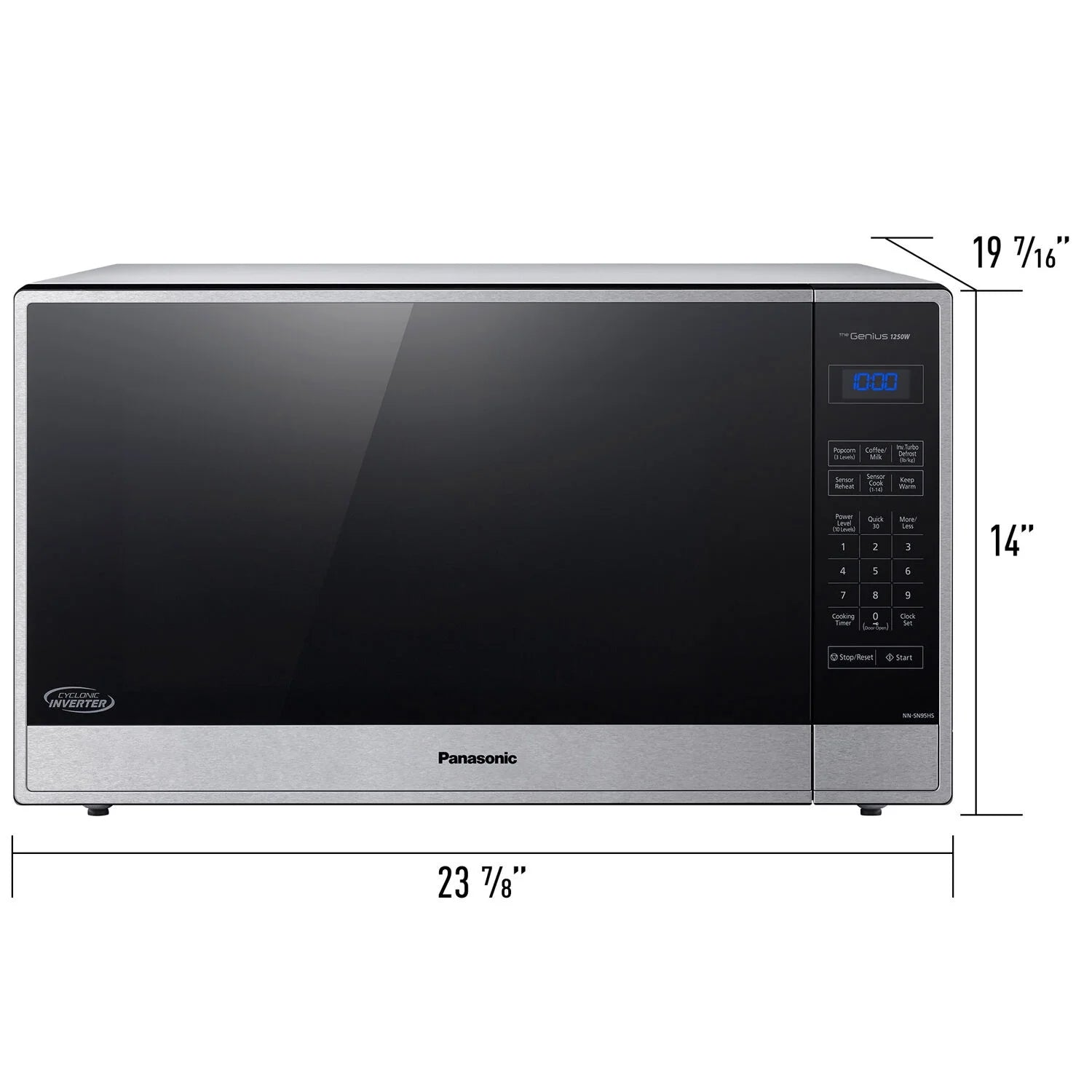 Panasonic 2.2-cu. ft. 1250W Countertop Microwave with Inverter Technology, Stainless Steel NN-SN95HS