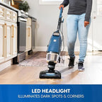 Vacmaster UB0402 Commercial Vacuum Cleaner Ultra-Lightweight 14L Capacity Bagged Upright Vac with LED Headlight and 2-Speed Setting Powerful Suction for Pets, Carpets & Hard Floor
