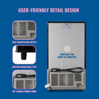 WANAI 3.2 Cu.ft Mini Refrigerator with 5 Temp Control Small Fridge Compact Size for Any Room Silver