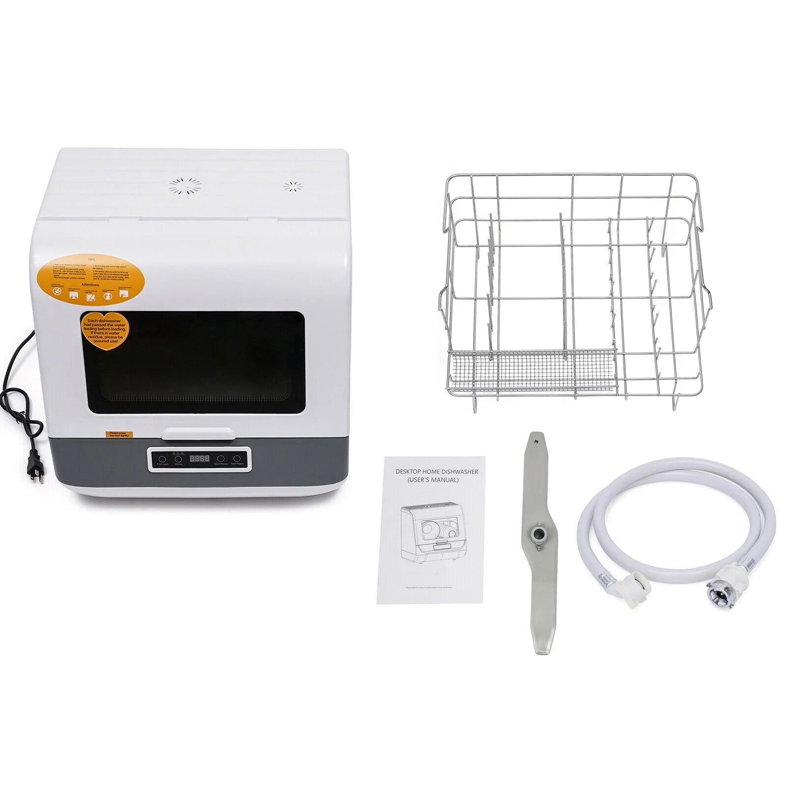 1.2KW Countertop Portable Countertop Dishwasher Compact Dishwasher 3 Programs