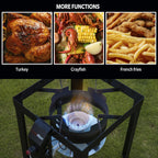 OuterMust 30Qt.?Outdoor Turkey Fryer with Basket and 11 Qt. Fish Fryer, 50,000 BTU Propane Aluminum Deep Turkey Fryer Kit
